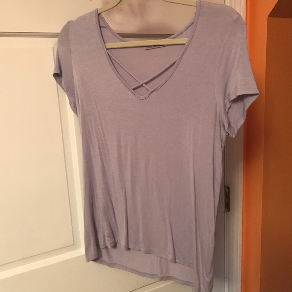 Lavender / purple cross-strap top